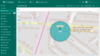 To resize the circle, click on it, and a radius edi point will appear. Drag it to adjust the size of the circle.