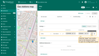To configure a specific marker, switch to the map widget's edit mode and, in the Overlays section, click the gear icon next to the desired marker to open its configuration panel.
