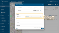 Go to the "Behavior" section and click the "On click" action field to define the action instead of the default "Do nothing".