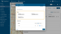 Define the coordinate keys. ThingsBoard automatically sets the coordinate keys as latitude and longitude. If your entity uses custom coordinate key names, update them here. Additional data keys can be used for labels, tooltips, and displaying extra information directly on the map.
