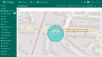 To move a circle, click on it, hold down the mouse button, and drag circle to the new location.