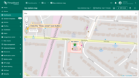 The map widget now offers a tool for adding a circle: "Draw circle". Click on this icon button to begin.