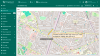 Find the location on the map where you want to place the marker and click on it.