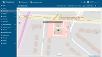 Find the desired location on the map and click to place the first point;