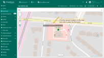 Find the desired location on the map and click to place the first point;