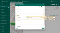 Go to the "Behavior" section and click the "On click" action field to define the action instead of the default "Do nothing".
