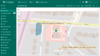 Select the polygon by clicking on it, then click the "Rotate polygon" icon button from the tools at the bottom.