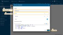 Change the label name to "temperature" and specify units. Click "Save";